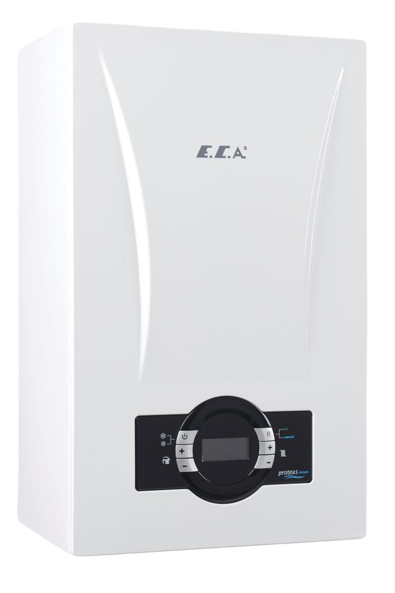 ECA Proteus Premix HM 42 kW kombi, maksimum enerji verimliliği ve yüksek ısı kapasitesiyle dikkat çeker.